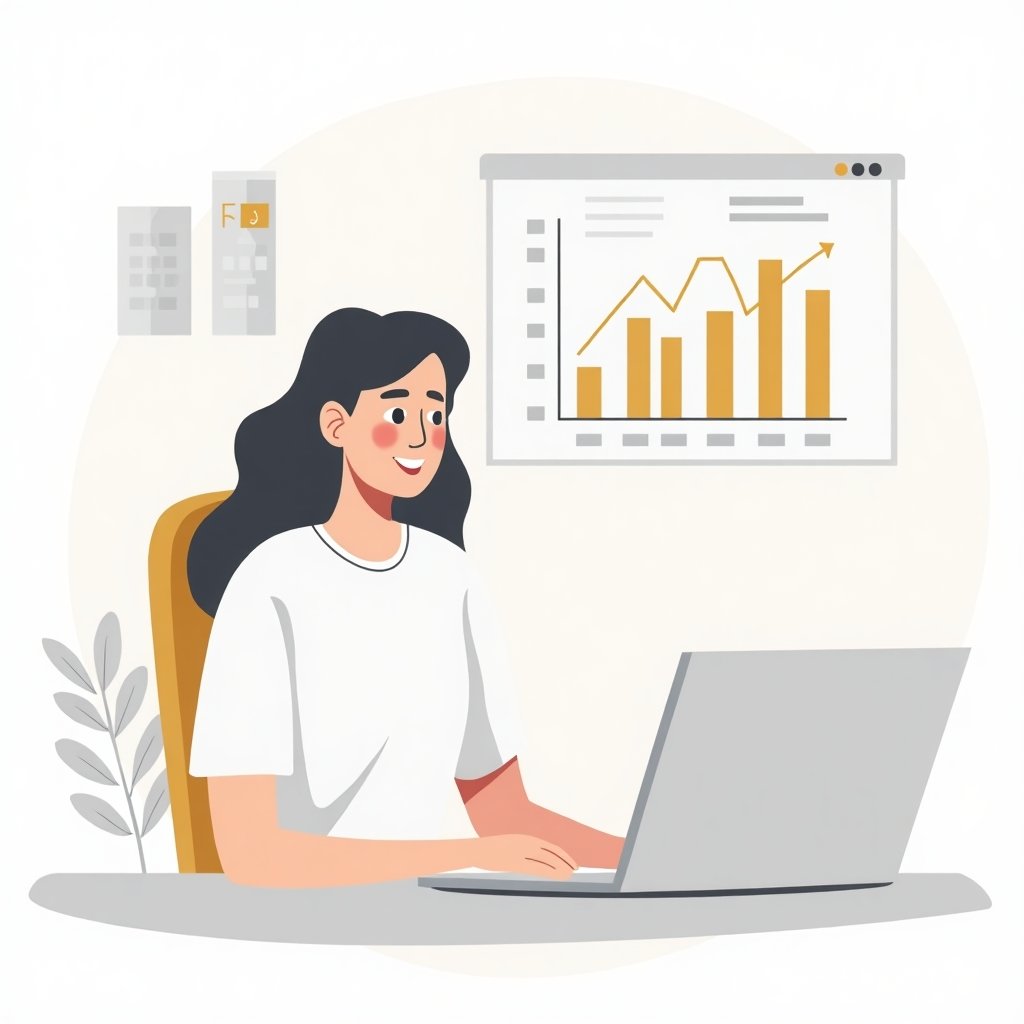 Persoon bekijkt vastgoed in Dubai via laptop, als metafoor voor op afstand investeren zonder te emigreren.