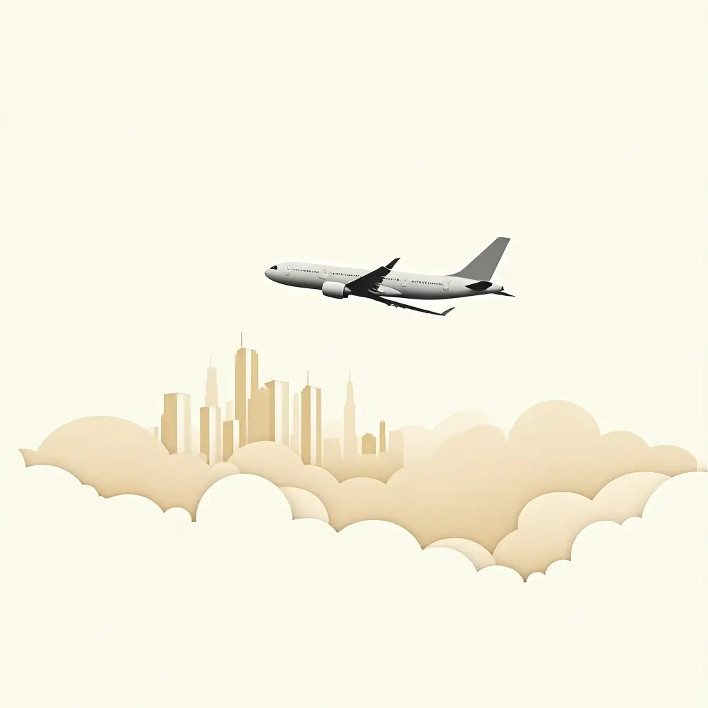 Vliegtuig naar Dubai