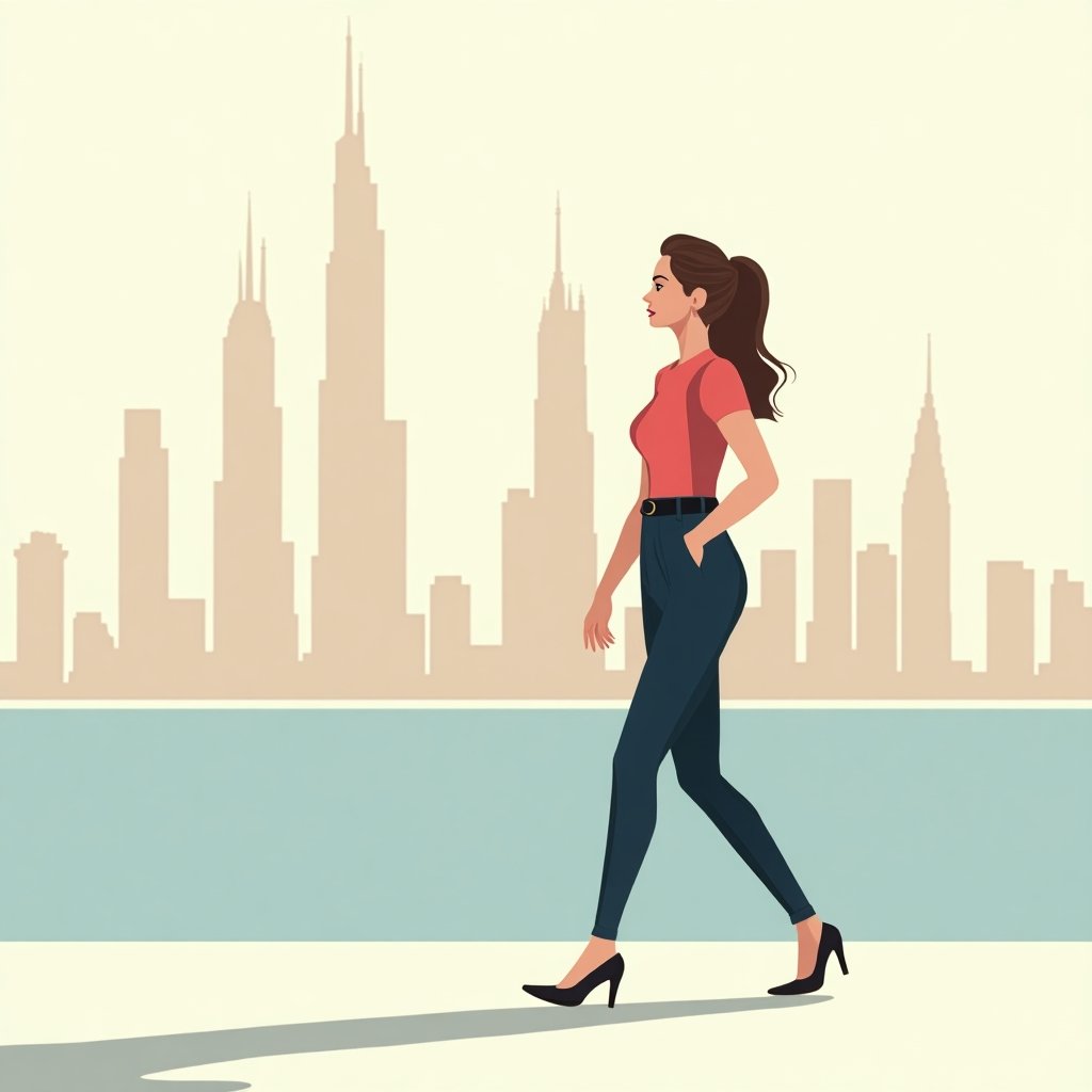 Vrouw voelt zich veilig alleen in Dubai Marina.